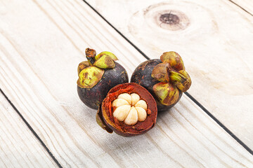 Sweet purple organic tropical mangosteen