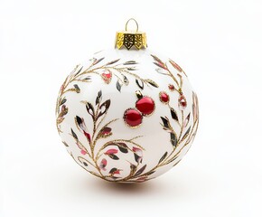 Christmas ball decorative isolated on white background