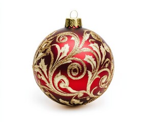 Christmas ball decorative isolated on white background
