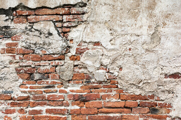 Ancient Wall Red Brick Texture or Background