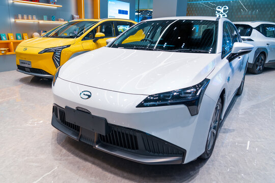 AION Y Plus EV car on display dialer. Thailand, Bangkok, 14 March 2024