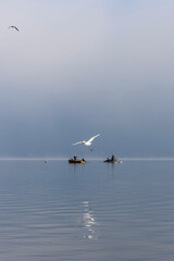 Kastoria lake in mist