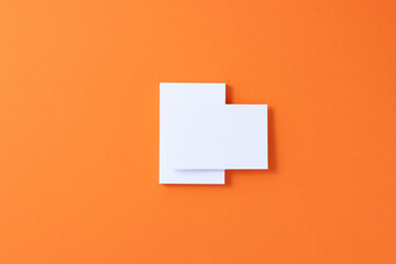 Two Blank White Business Cards in Different Sizes