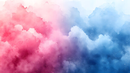 Fototapeta premium Soft watercolor textures blending pastel pink and blue tones