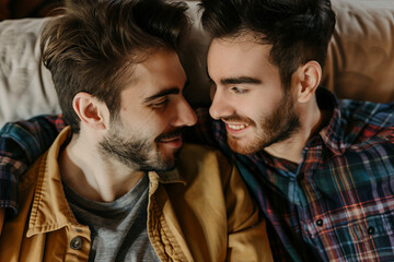 Obraz premium Generative AI Image of Cozy Couple in Love Spending Quality Time Together at Home