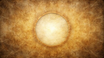 Aged Parchment Background with Central Oval Frame, Ideal for Vintage Designs and Antique Presentations