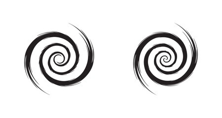 A abstract spiral swirl design On white background.
