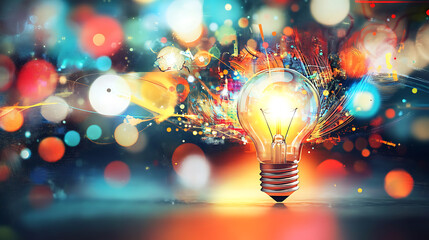 Conceptual light bulb representing innovative breakthroughs.