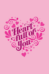 Pink and Purple Valentine Card with Sweet Love Phrase