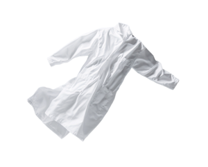 a white lab coat on a white background