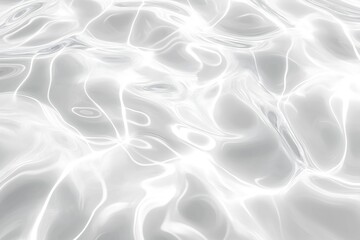 Obraz premium Abstract white water texture with light reflections. Fluid design with flowing lines, soft light. Dynamic movement, light play. Modern, minimalist design. Great for backgrounds overlays. Elegant,