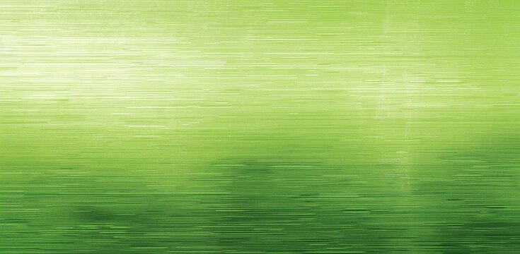 A flat green gradient background with horizontal lines of varying brush strokes