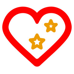  star love logo creative icon vector illustration
