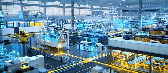 Modern Bathroom Interior with Double Vanity and Large Windows