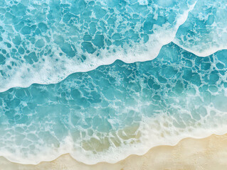 Fototapeta premium Vibrant Oceanic Textures Featuring Serene Sand and Wave Patterns with Refreshing Aqua and Blue Tones