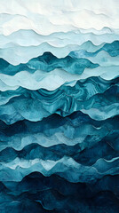 Close-Up View of Ocean Textures Highlighting Patterns of Sand and Dynamic Water Swirls