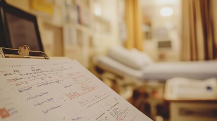 Medical charts displaying detailed records of withdrawal symptoms, emphasizing the importance of accurate documentation in patient care and treatment progress.