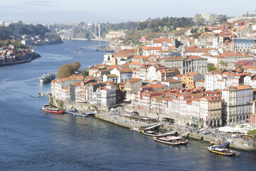 Fototapeta premium Buildings in downtown Porto in Portugal