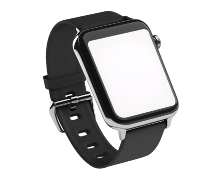 a smart watch with a white screen