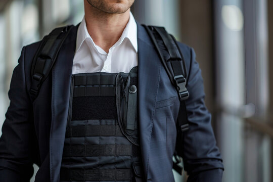 Security officer working in police generative AI image