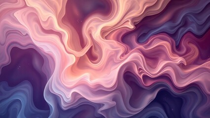 Fototapeta premium Wavy Silk Texture Design with Soft Purple and Pink Hues