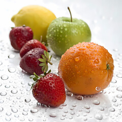 fruit and water