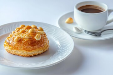 Macadamia Nut Pastry and Coffee Breakfast Treat