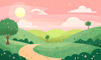 Obraz premium landscape with trees