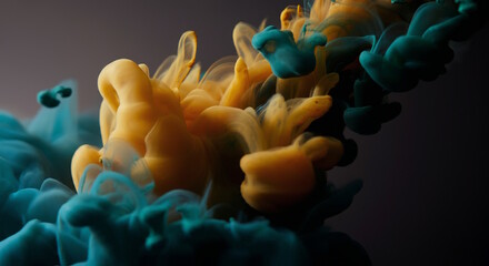 An abstract background with swirling colors and shapes , evoking the fluidity of air or water