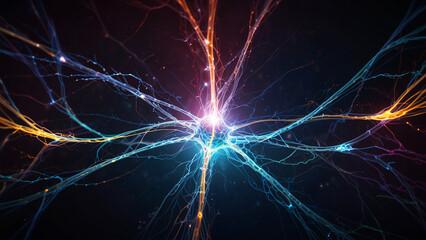 Neon Electric Energy Burst
