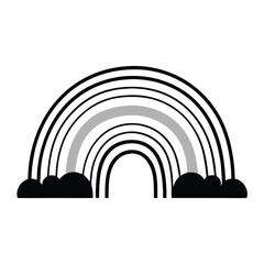 a simple illustration of a rainbow.