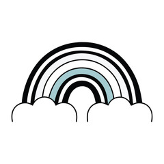 Fototapeta premium a simple illustration of a rainbow.