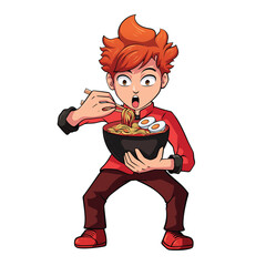 Spicy Noodle Cartoon Character Vector Design – A fun and fiery mascot perfect for food and beverage branding, culinary promotions, restaurant advertising, or menu designs.