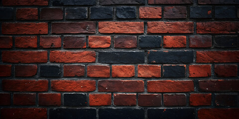 Obraz premium dark red and black old grunge bricks wall texture background