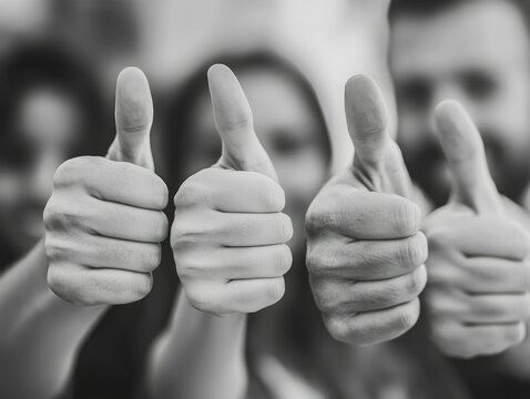Celebratory Thumbs-Up Signs