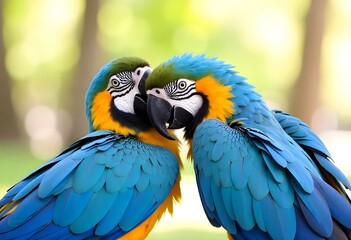 Fototapeta premium blue and yellow macaw