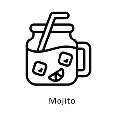 Mojito   Vector Outline Icon. Eps10 File