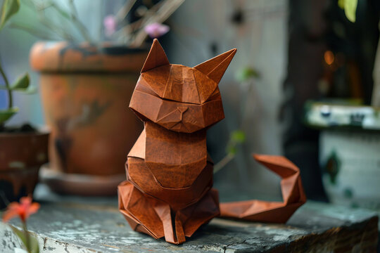 Picture of creative beautiful origami made with generative ai - Powered by Adobe