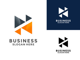 Naklejka premium Abstract Letter M and W, or Mountain logo design, Business, Finance, Corporate and Investment logo vector template