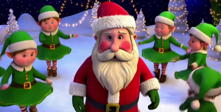 santa claus and elf