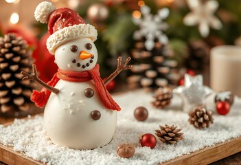Festive Chocolate Snowman Christmas Dessert Winter Holiday Treat