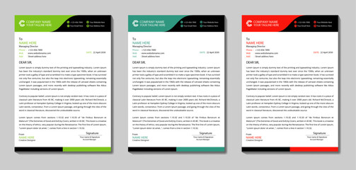 Customizable Corporate Letterhead Templates with a Modern Aesthetic