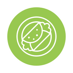 Obraz premium Enchilada Vector Circle Outline Icon. Eps 10 File