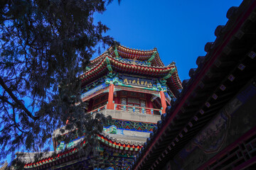 Architectural Scenery of Summer Palace in Beijing.
