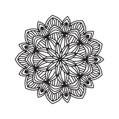 Simple Mandala Flower Designs in Mehndi Style, Ornamental Floral Vectors for Coloring Pages, Luxury Mandala Patterns. Abstract Oriental Henna Tattoo Style Vectors for Design Projects.