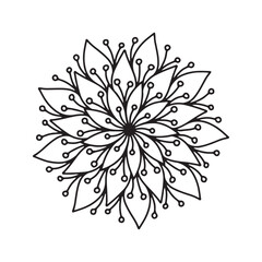 Simple Mandala Flower Designs in Mehndi Style, Ornamental Floral Vectors for Coloring Pages, Luxury Mandala Patterns. Abstract Oriental Henna Tattoo Style Vectors for Design Projects.