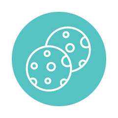 Cookie   Vector Circle Outline Icon. Eps 10 File