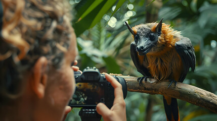 Obraz premium Golden-mantled Flying Fox Photography