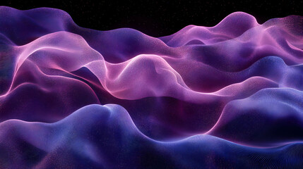 Obraz premium Abstract 3D Purple and Blue Wave Background