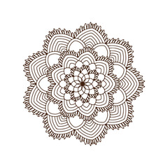 Simple Mandala Flower Designs in Mehndi Style, Ornamental Floral Vectors for Coloring Pages, Luxury Mandala Patterns. Abstract Oriental Henna Tattoo Style Vectors for Design Projects.